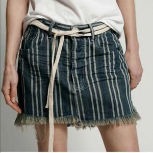 One Teaspoon Striped Denim Skirt sz 27